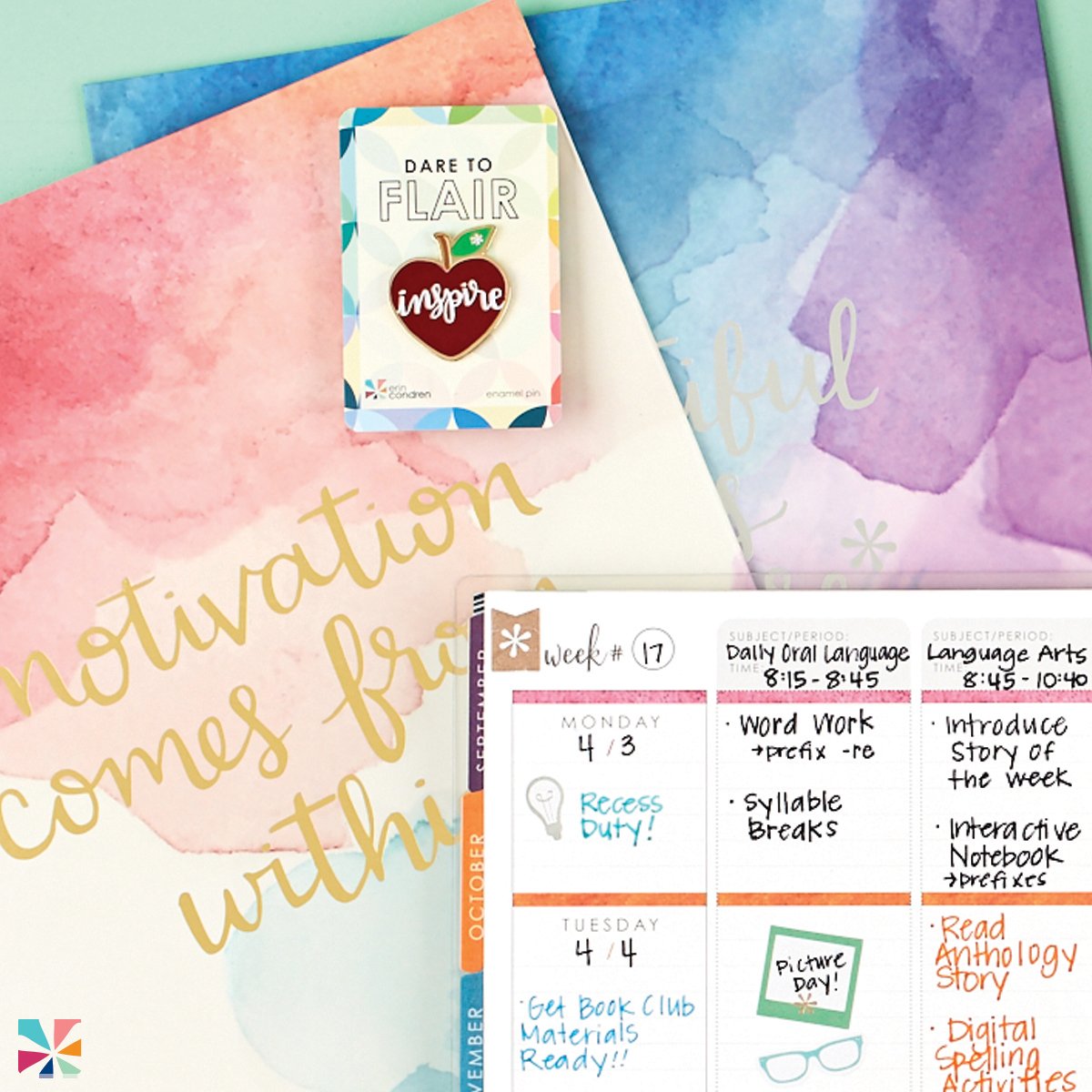 ErinCondren's tweet photo. What's better than an #ErinCondren Lesson Planner? An #ECTLP + #FREE GIFTS! Enjoy 2 #freebies with any order containing a TLP! #SneakPeek https://t.co/9XXfW61GRK