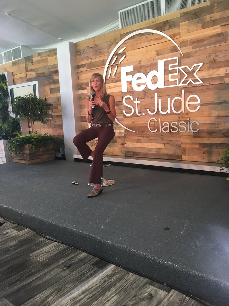 __SOTR__'s tweet photo. Today: Founder of @GOTRI @RedBootMolly delivering #keynote for #PGAtourEWD (photo cred. @MReed_WREG3) https://t.co/ry7stu7PM3