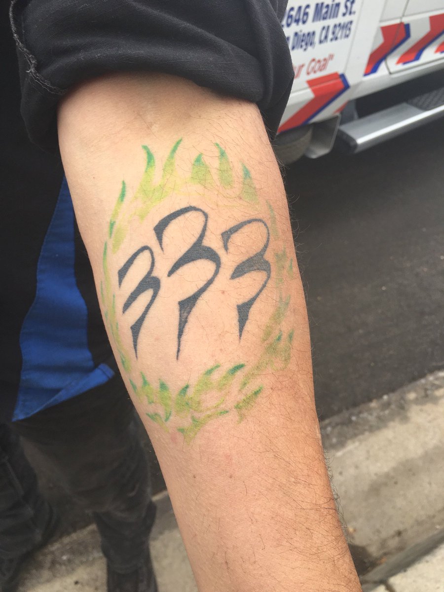 My tow truck driver has a "333" tattoo because he's "on...