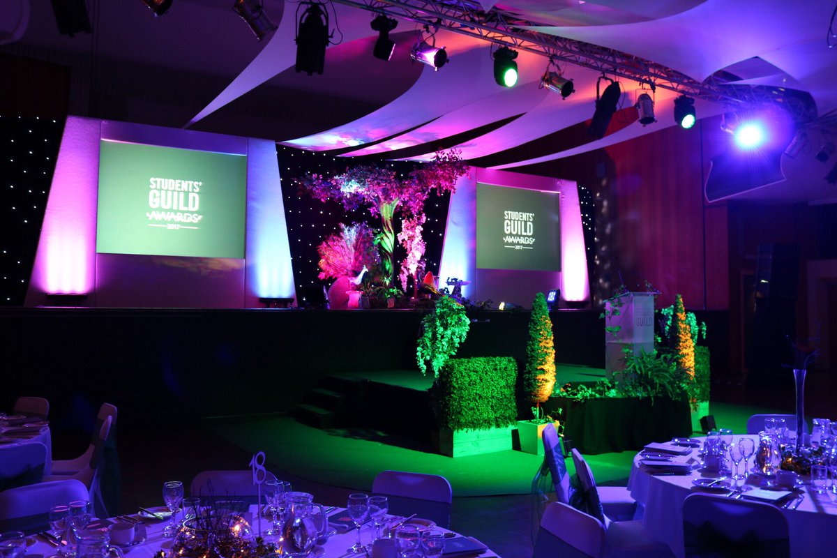 WarwickEventsWE's tweet photo. Set and ready for tonight's Guild Awards #ExeterGAs #props #decor #Midsummer #production #theme https://t.co/PoFKpLhfY9