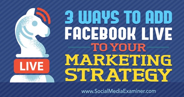 JoomlaCandy's tweet photo. 3 Ways to Add Facebook Live to Your Marketing Strategy https://t.co/JXzbzOajlf #SMM https://t.co/N8Cq0MzTu1