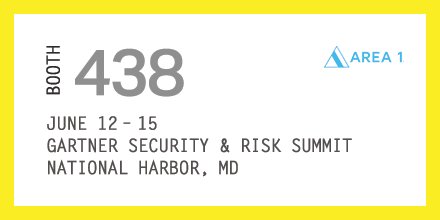 Come learn more about what you need to do to stop #phishing <a href="/Gartner_inc/">Gartner</a> See you next week! <a href="/Area1Security/">Area 1 Security</a> …1gartnersecuritysummit.splashthat.com