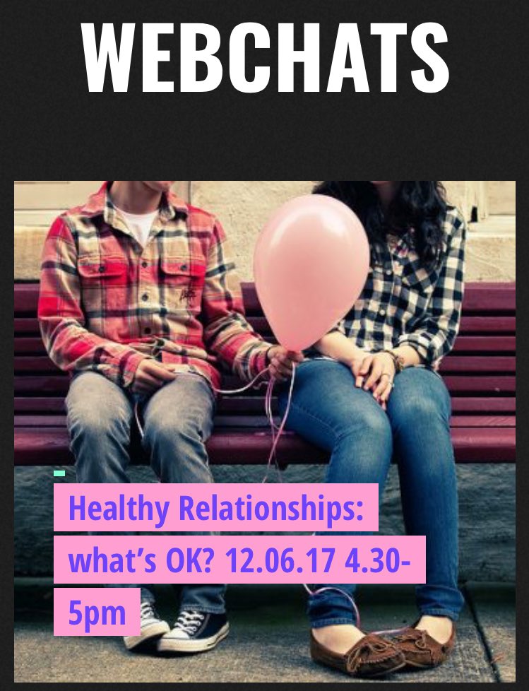 Did you know <a href="/LPTnhs/">Leicestershire Partnership NHS Trust</a> health professionals do weekly webchats for teens on different topics? Check out next monday's! healthforteens.co.uk/web-chats/
