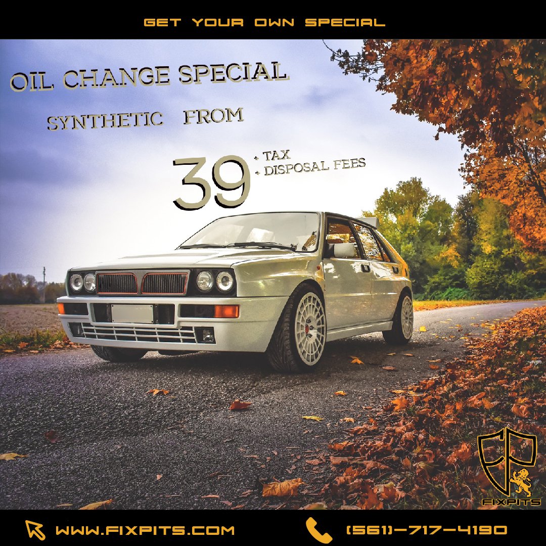 FixPits's tweet image. #FixPitsCoupon: Get your own oil change special from 39 + tax &amp;amp; disposal fees. You can get yours at fixpits.com