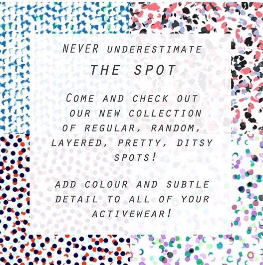 ThePatternClub's tweet image. Our new #spot #trend is one online ready to order #activewear #printstudio