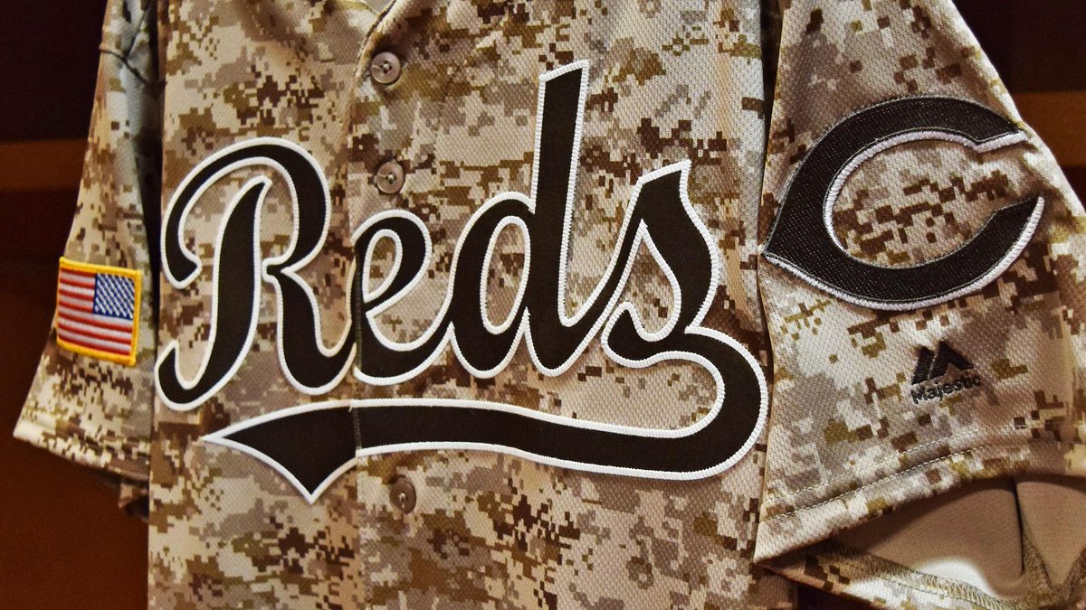 cincinnati reds camouflage jersey