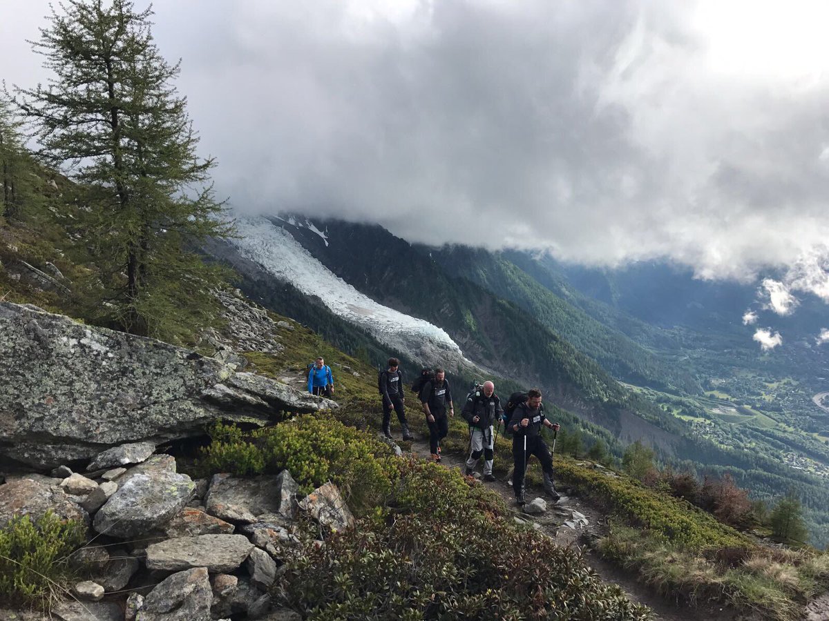 toweryeoman's tweet photo. We set off in pouring rain and mist, obviously, but the sun was out towards our destination at Refuge du Plan de L'Aiguille https://t.co/7tbm55viA4