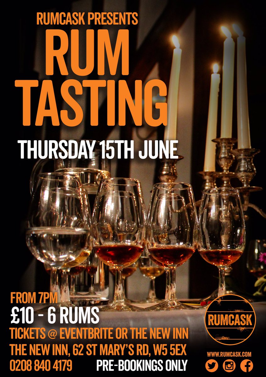 🍹🥃🍹Cocktail Time!!!🍹🥃🍹
Sat 10th June - Rum Cocktails: 2 for £10!
Thu 15th June - Rum Tasting: 6 Rums/£10 tinyurl.com/mzezqaj #EalingHour