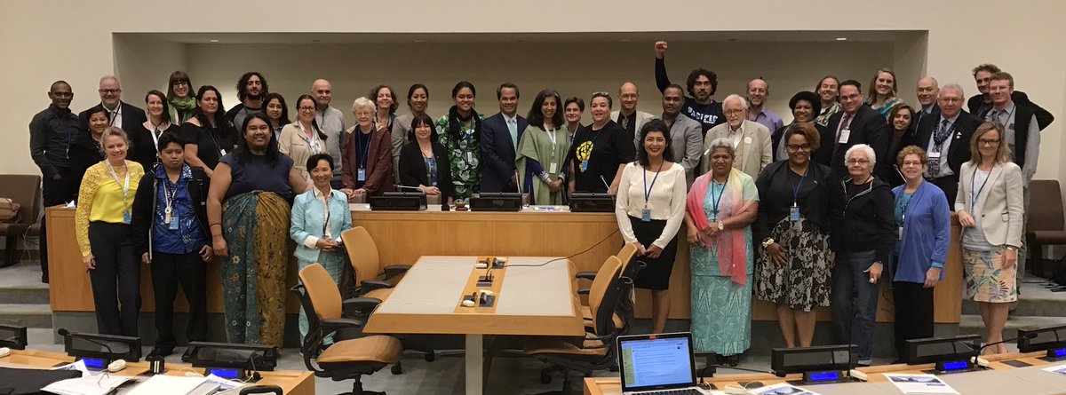 merijoyce's tweet photo. Pacific voices ring out in solidarity for resources, rights and responsibilities at #OurCommonOcean event, UN #OceanConference #SaveOurOcean https://t.co/7i9njbadWB