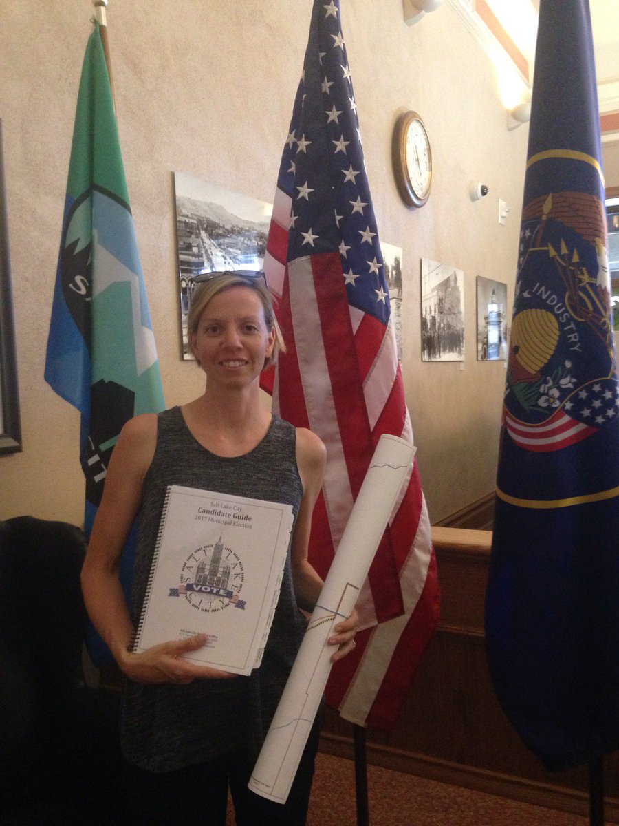 Cushman4Council's tweet photo. It's official! I have filed my candidacy for SLC City Council District 3! #RealWomenRunUT #JustRun #localgov #CushmanforCouncil https://t.co/Xad8VMRgXS