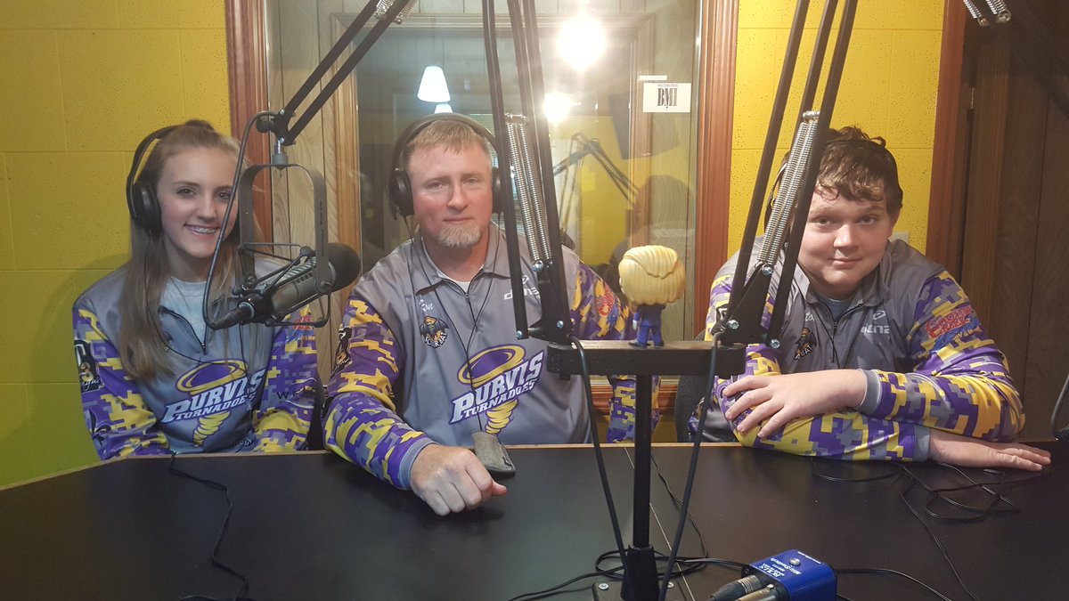 PBSportsDrive's tweet photo. Enjoyed having Baleighy, Dalton &amp; Coach Ron from the Purvis HS Bass Fishing Team in studio today. https://t.co/guspnVzIS6