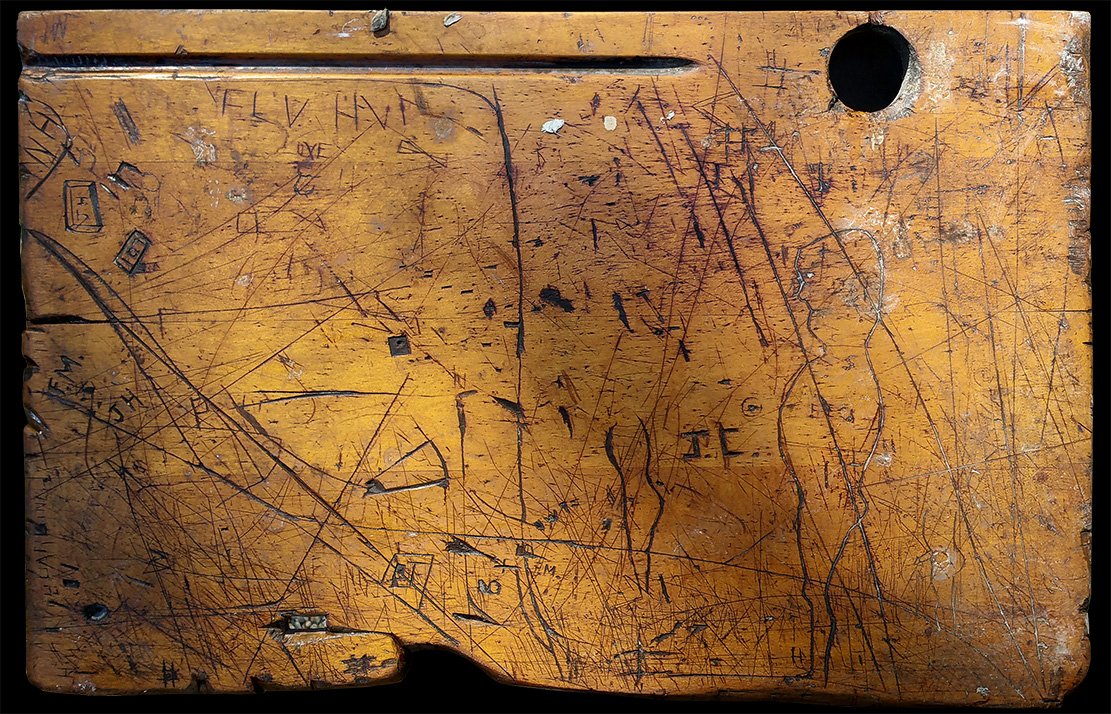 School Desk Graffiti