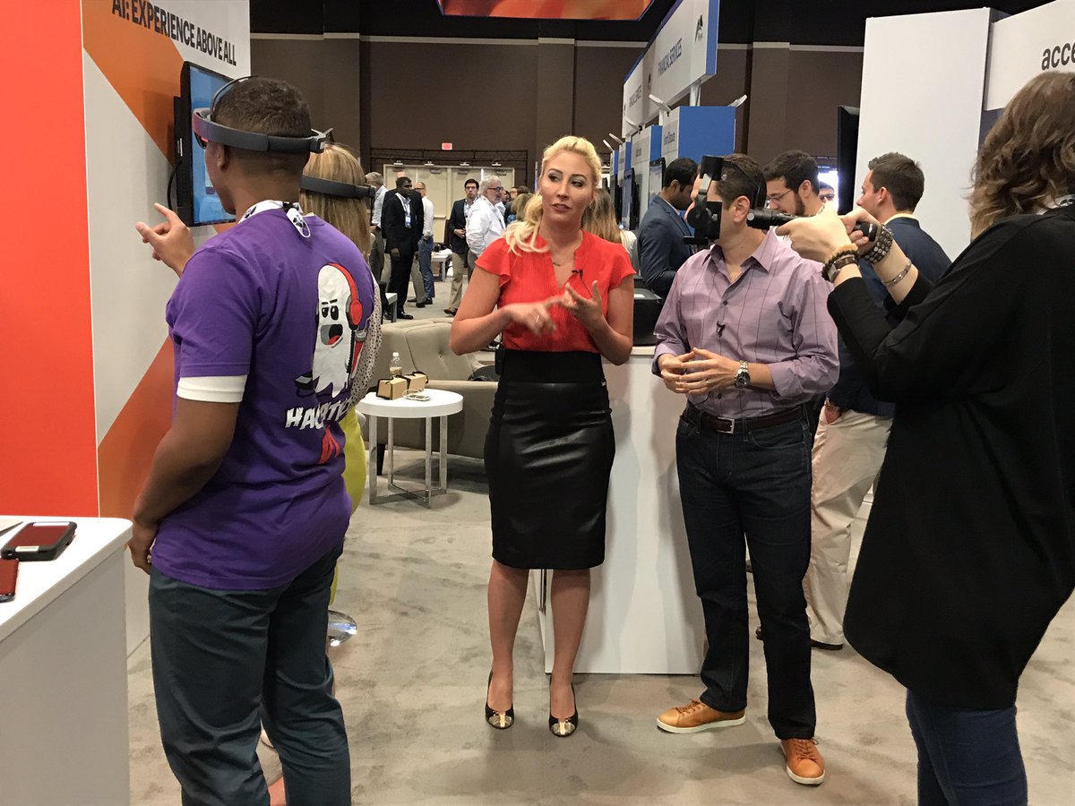 AllisonSchad's tweet photo. Watch #pega interview @JenSpinosaBooth about the #AI technology at the @AccentureCloud #pegaworld booth! https://t.co/lvLSU4ddnA