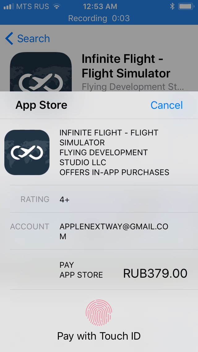 Новый экран покупки в AppStore в дизайне Apple Pay