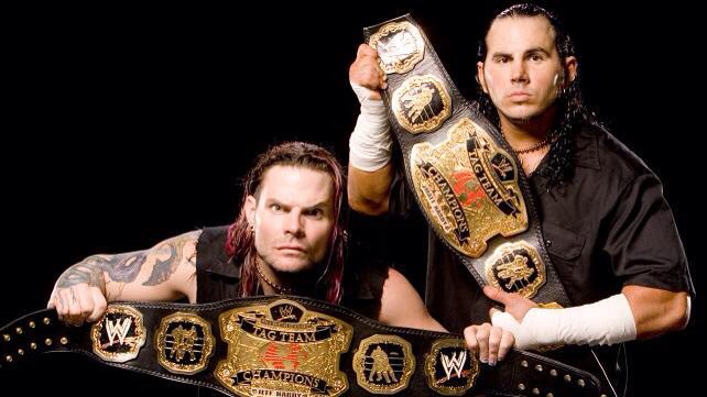 MATTHARDYBRAND's tweet photo. The Hardys are the only team to WIN @WWE Tag Titles in 3 different decades.

1990-2000 - 7/5/1999
2000-2010 - 4/2/2007
2010-2020 - 4/2/2017 https://t.co/vCiyUKfEGd