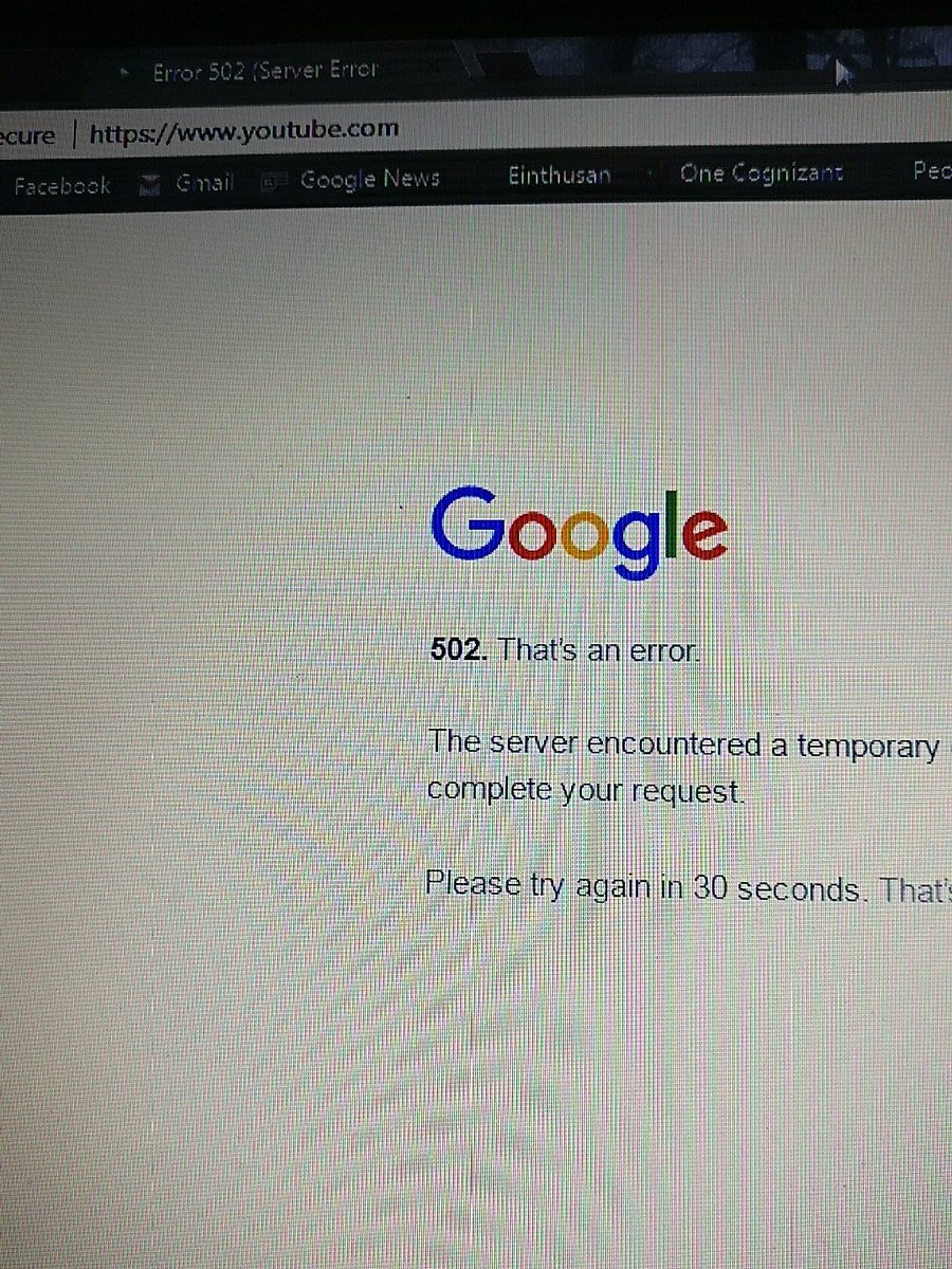 #Youtube is down !  Oh my God!