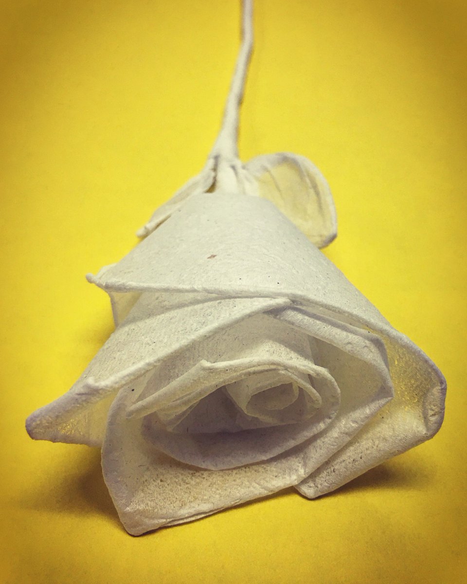 Write2Release's tweet image. One of our students made this rose completely out of toilet paper. Reminds us of &quot;The Rose That Grew From Concrete.&quot; buff.ly/2sdCeqz