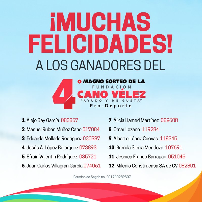 acanovelez's tweet photo. Muchas felicidades a los ganadores del #4toSorteoFCV, pero sobre todo, muchas gracias por ser parte de él. https://t.co/VA88Esjmd0