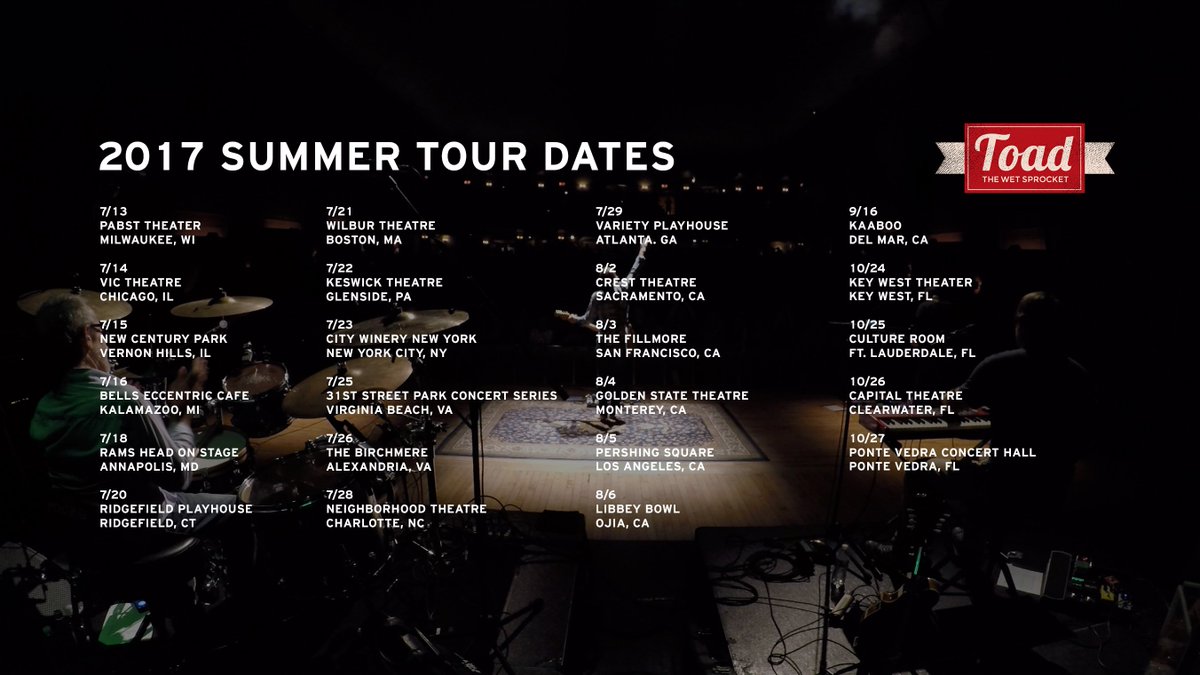 ToadWetSprocket's tweet photo. Summer Tour kicks off next month.
https://t.co/c3kj97zl3c https://t.co/uxsWdB6NH9