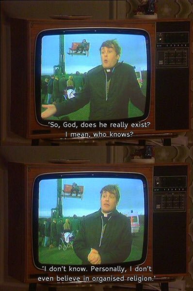 DougalMacGuire's tweet photo. Personally I don't even believe in organised religion... https://t.co/nuGiFMeAkt