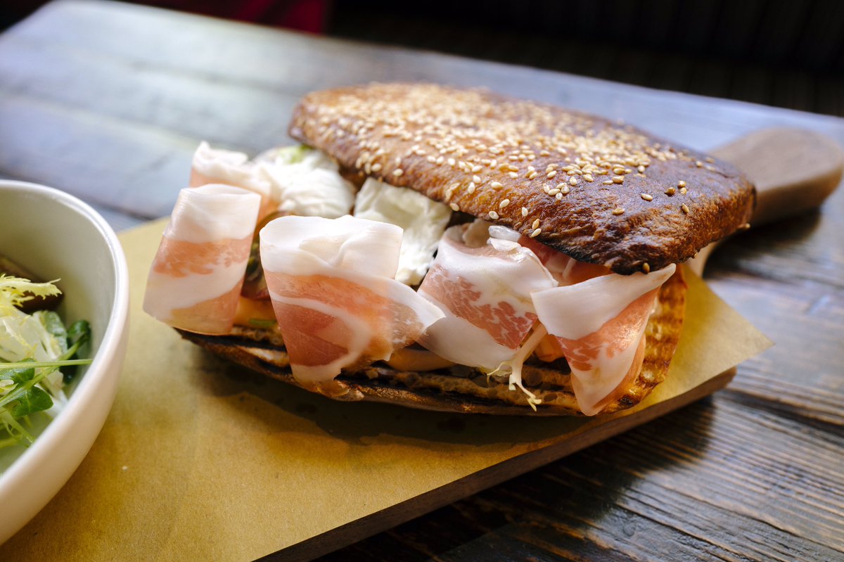 Lunch time favorite- Prosciutto Panini 👌🏼📷: <a href="/scrumphsus/">Scrumphsus</a> #fourseasonsla #vinotecaLA #powerpatio