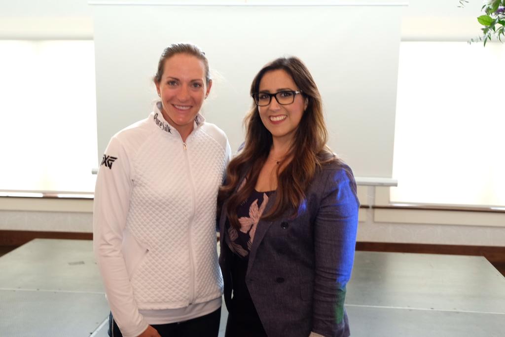 Manulife's tweet photo. Thanks @blanggolf & @CarinneChambers for your inspirational words at the @WomenOfInflnce Luncheon today! #ManulifeClassic #WOIcommunity https://t.co/R2KMvCpKdf