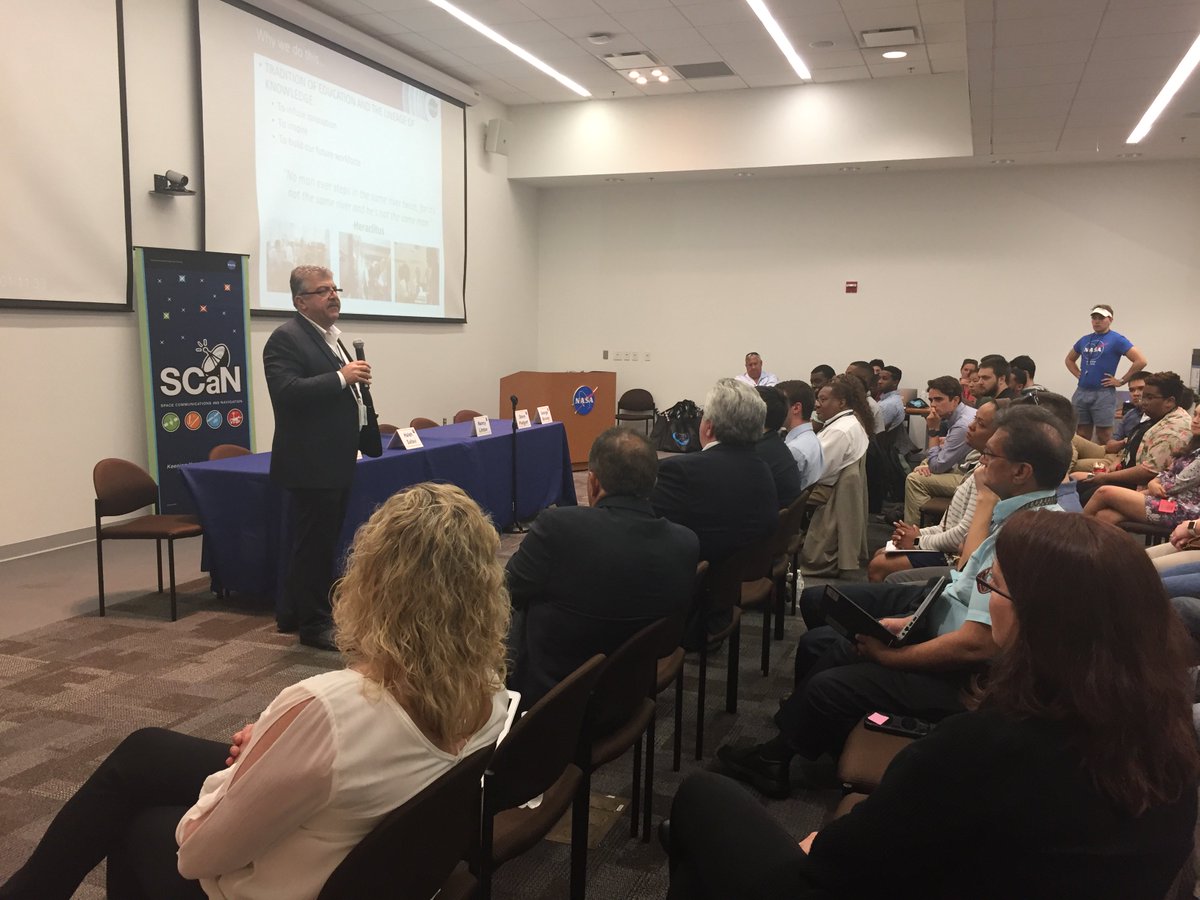 NASASCaN's tweet photo. Welcome 2017 SCaN summer interns! Mentors, leaders, &amp; management welcomed them today. Work hard and dream big! #NASAinterns #STEM #SCaNSIP https://t.co/cZkf3UNouS