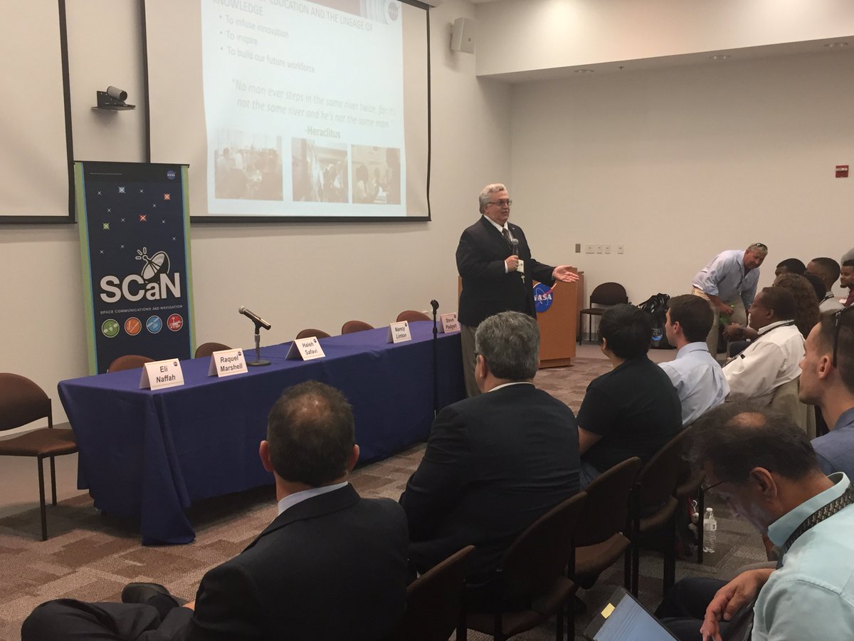NASASCaN's tweet photo. Welcome 2017 SCaN summer interns! Mentors, leaders, &amp; management welcomed them today. Work hard and dream big! #NASAinterns #STEM #SCaNSIP https://t.co/cZkf3UNouS