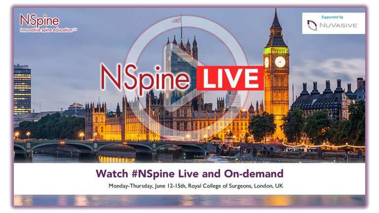 NSpineUK's tweet photo. Watch #NSpine - The UK’s most comprehensive #Spinal conference - LIVE from London >> https://t.co/WwUJJfJNkM Spread the word Tks! June 12-15 https://t.co/psAMEmLVCu