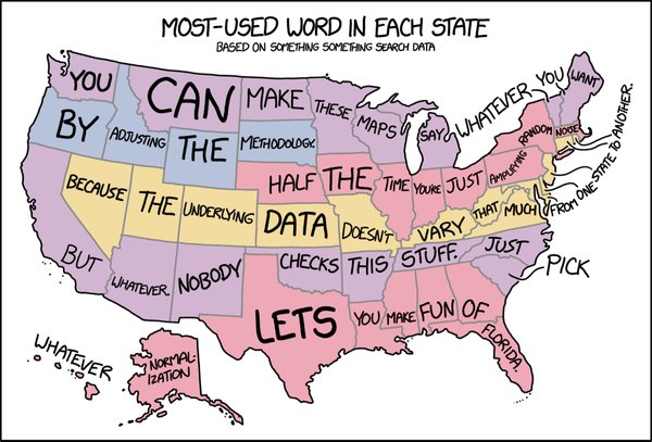 Cynthiapoet's tweet image. Most used word in every state bit.ly/2sctWPF #infographic #map