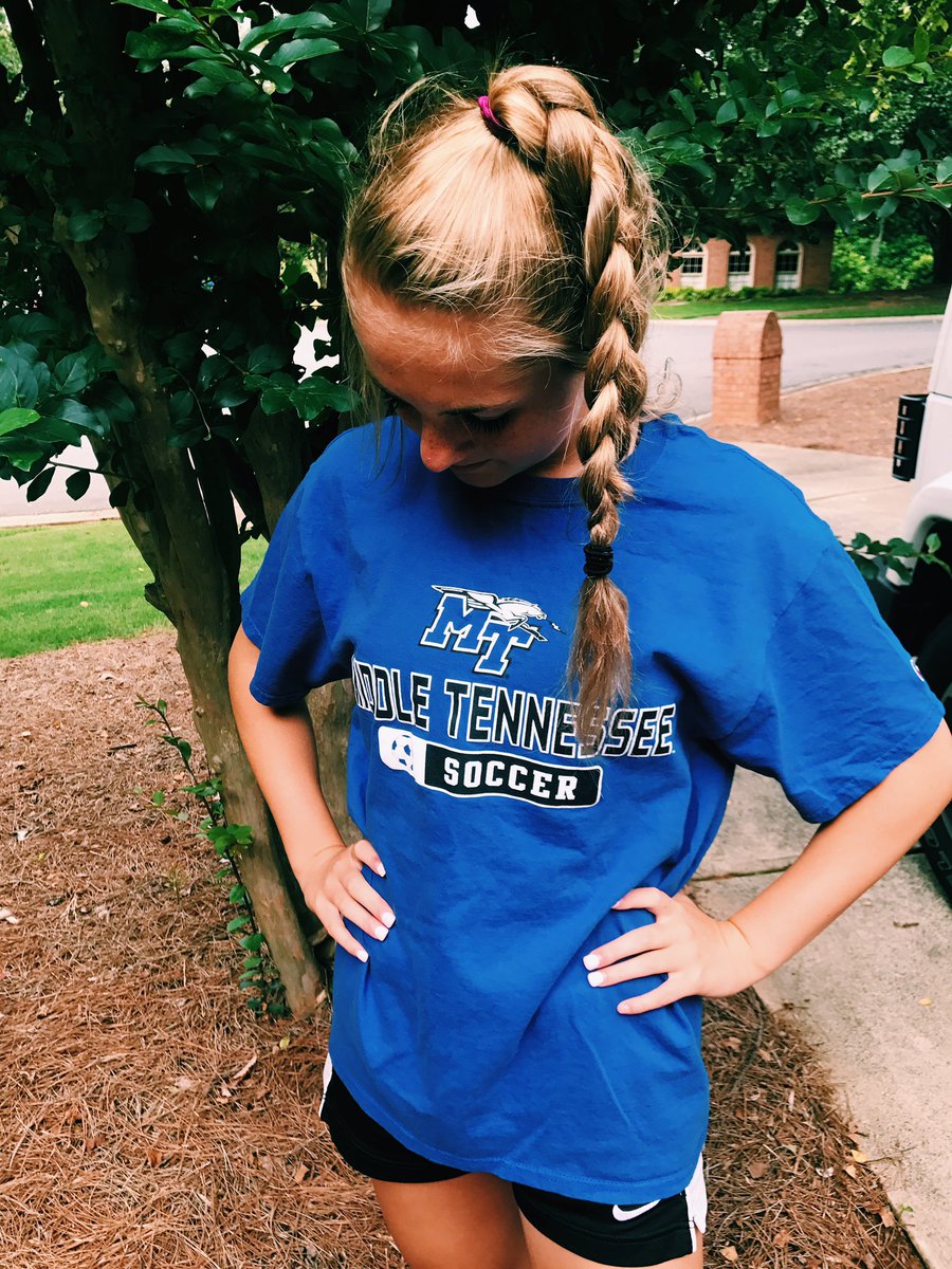 kenziebon's tweet photo. happy to say that i have verbally committed to play D1 soccer at Middle Tennessee State University 💙💙💙💙 https://t.co/a7TFcWOXym
