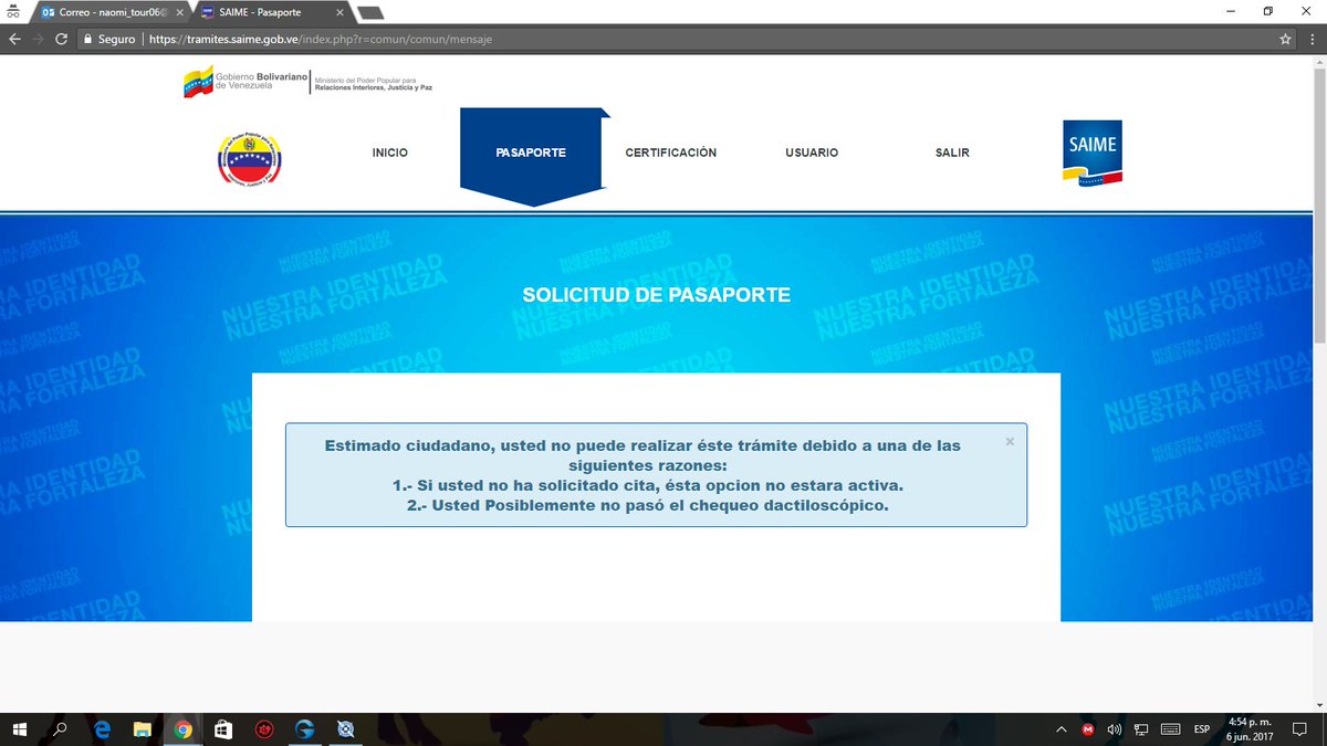 NsTour's tweet image. @Juan_Dugarte Buenas tardes Sr. Dugarte tengo un problema con el pasaporte eh ido al saime y no me han podido resolver que puedo hacer?