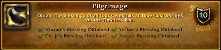 LilaCroft's tweet photo. I just earned the [Pilgrimage] Achievement! #Warcraft https://t.co/BLfUDQRd2W