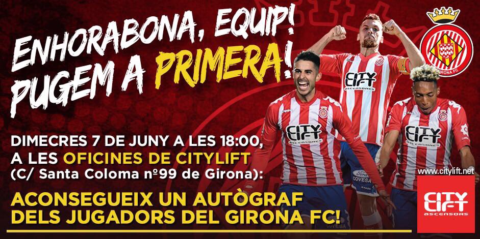 cityliftgirona's tweet photo. Demà a les 18h vine a CITYLIFT i podràs conèixer als jugadors del @GironaFC https://t.co/QVkcautpkL