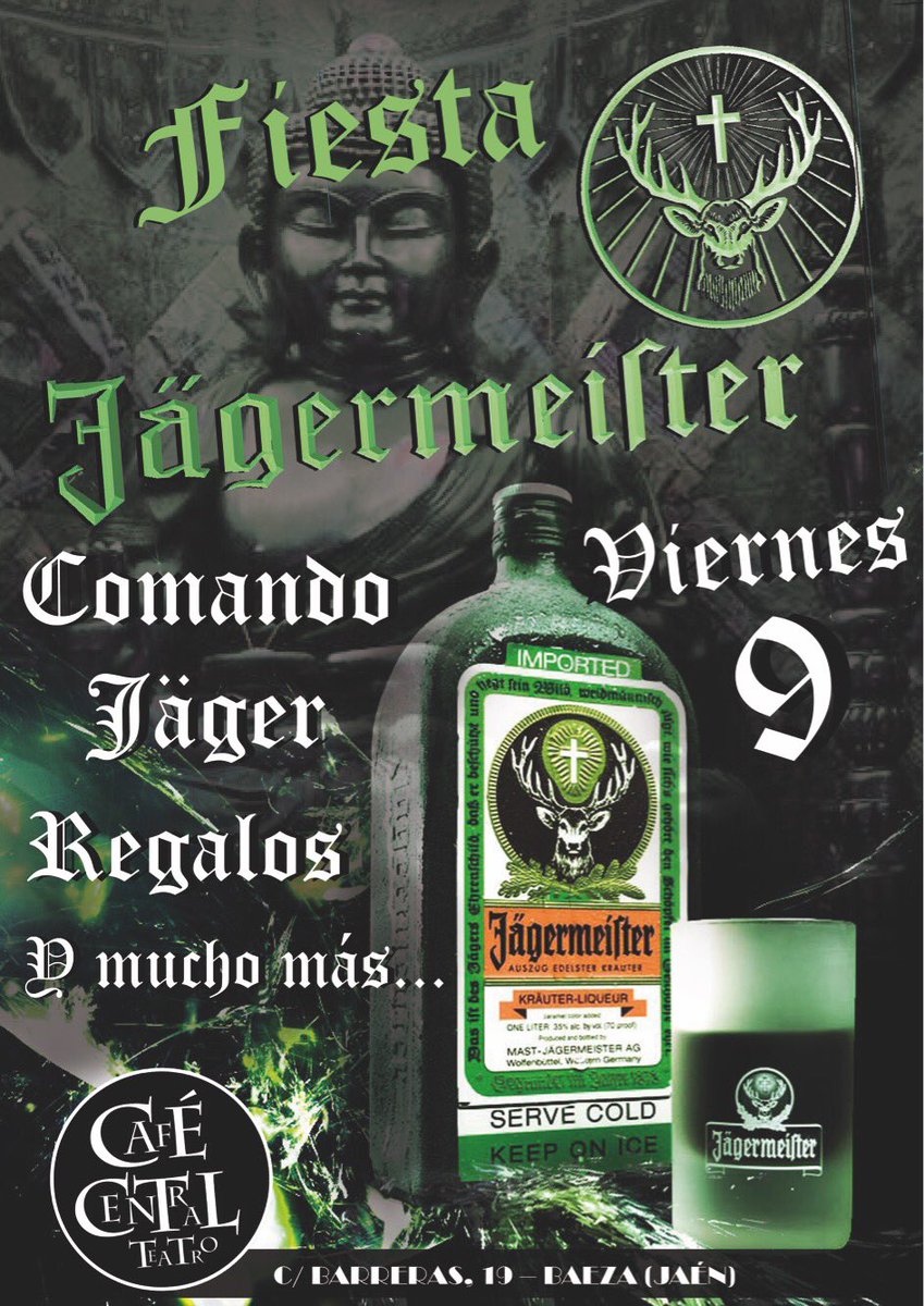 CentralBaeza's tweet photo. Esta semana:
⚛️ JUEVES: Concierto de Ouzo Bazooka. 🆓
♈️ VIERNES: Fiesta Jägermeister. 🆓
#Baeza #CaféTeatroCentral #Concierto #Jagermeister https://t.co/rShZ97snxZ