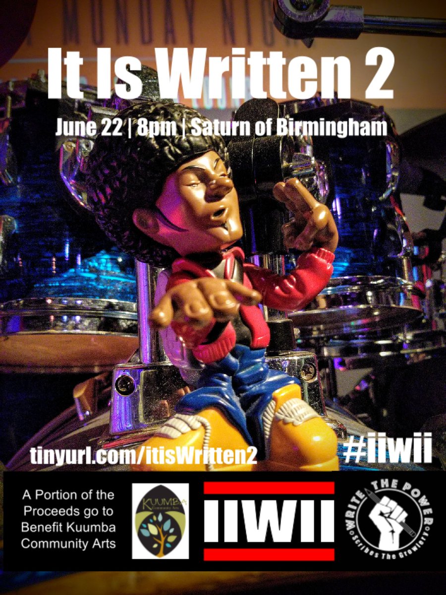 ellication's tweet photo. @SaturnBham June 22 | 8pm https://t.co/HL1hraB4Oq https://t.co/Hh8yHaxIa3 #iiwii #itiswritten2 #bhamhiphop #music #bhammusic #createbham https://t.co/kPdsMXcvqh