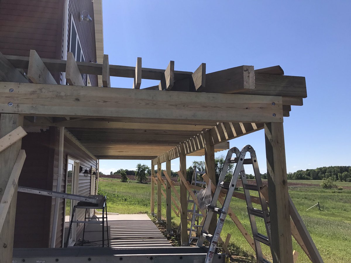 Day 4 of  the deck build. Follow us closely for an update as the progress continues.