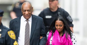 Bill Cosby arrives at court with TV daughter Keshia Knight Pulliam.Image from Twitter User LasVegasNvBlog, From TwitterPhotos