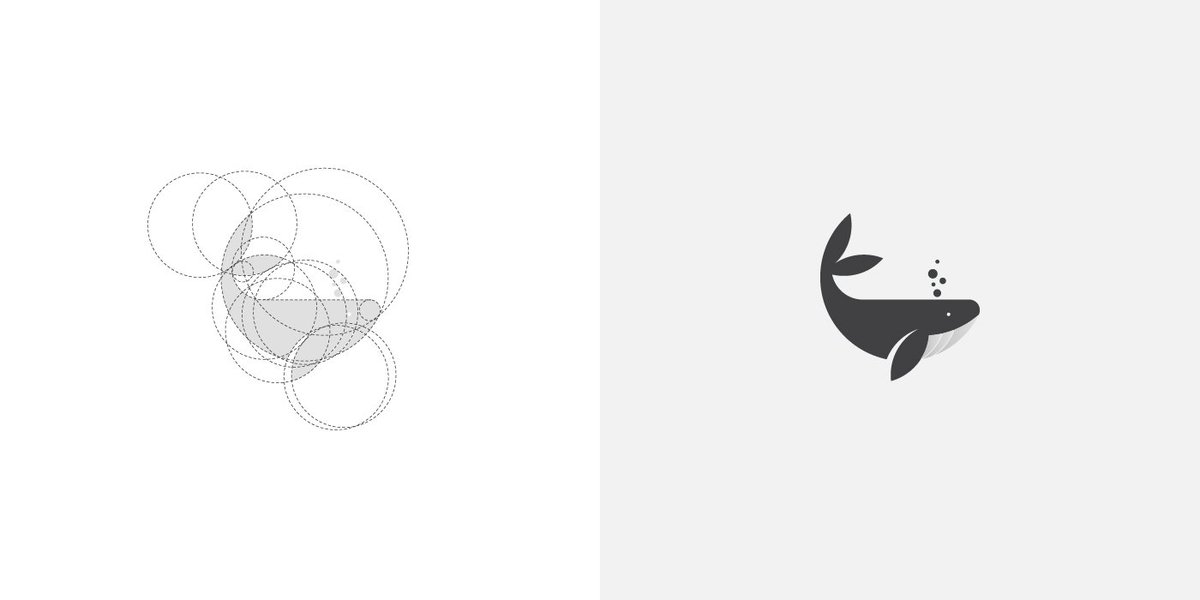 Dainogo Whale Logo Design With Golden Ratio Logo Logodesign Goldenratio Tutorial Dainogo Design Graphicdesign