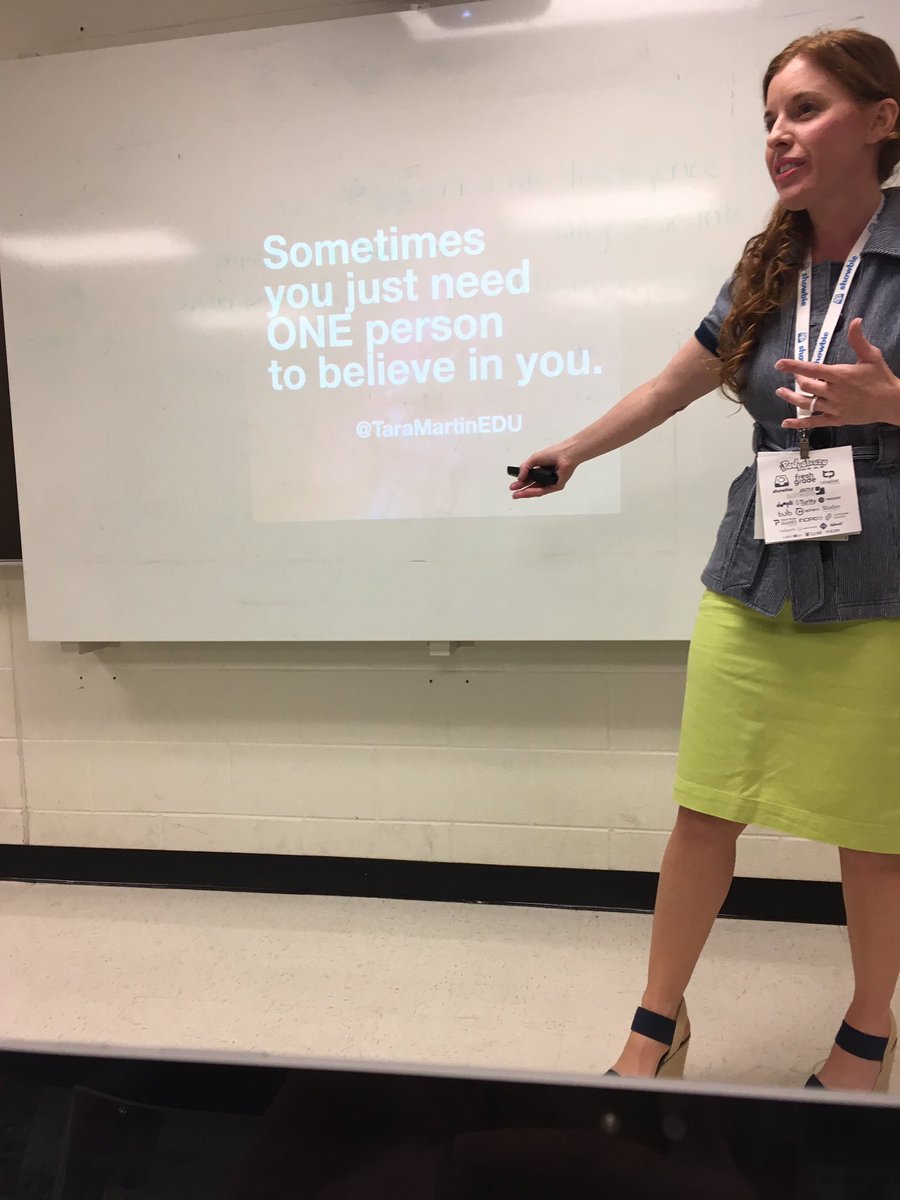 "Sometimes you just need ONE person to believe in you." - <a href="/TaraMartinEDU/">Tara M Martin</a> #iplza17