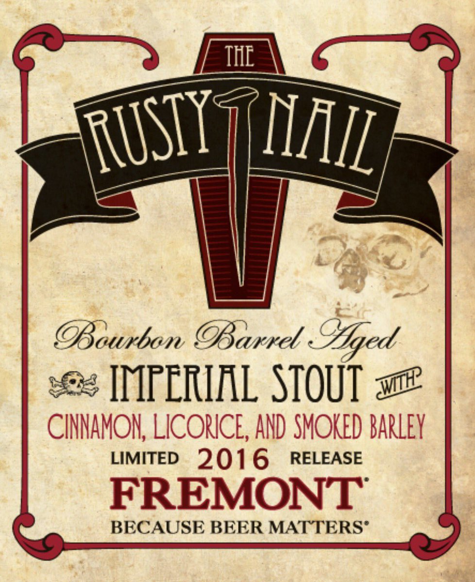 A1HopShop144th's tweet photo. Fremont Rusty Nails! @fremontbrewing Extremely Limited! https://t.co/YBklNLOmO6