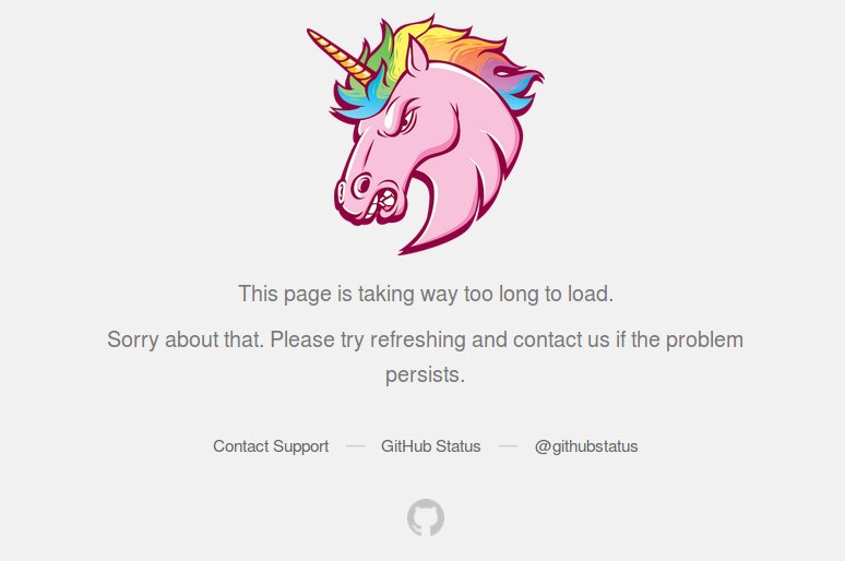 andyfaizan's tweet photo. Something you don't see everyday! #githubdown https://t.co/0Z5QEXu31j