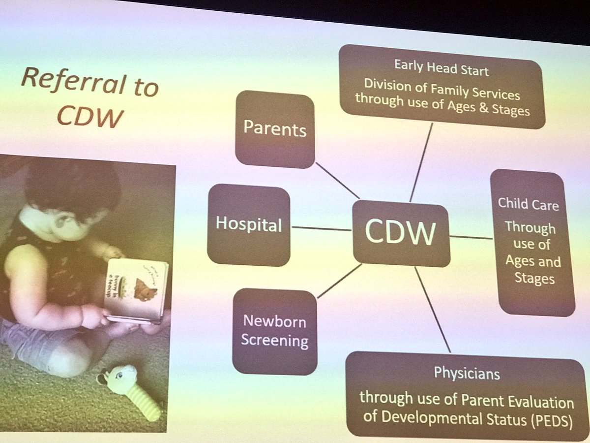 DelawareAAP's tweet photo. Deb Simon from Child Development Watch talks about how/when children get referred for devel assessment. #HelpMeGrow17 #DelawareKids #netDE https://t.co/WocrGqjaQf