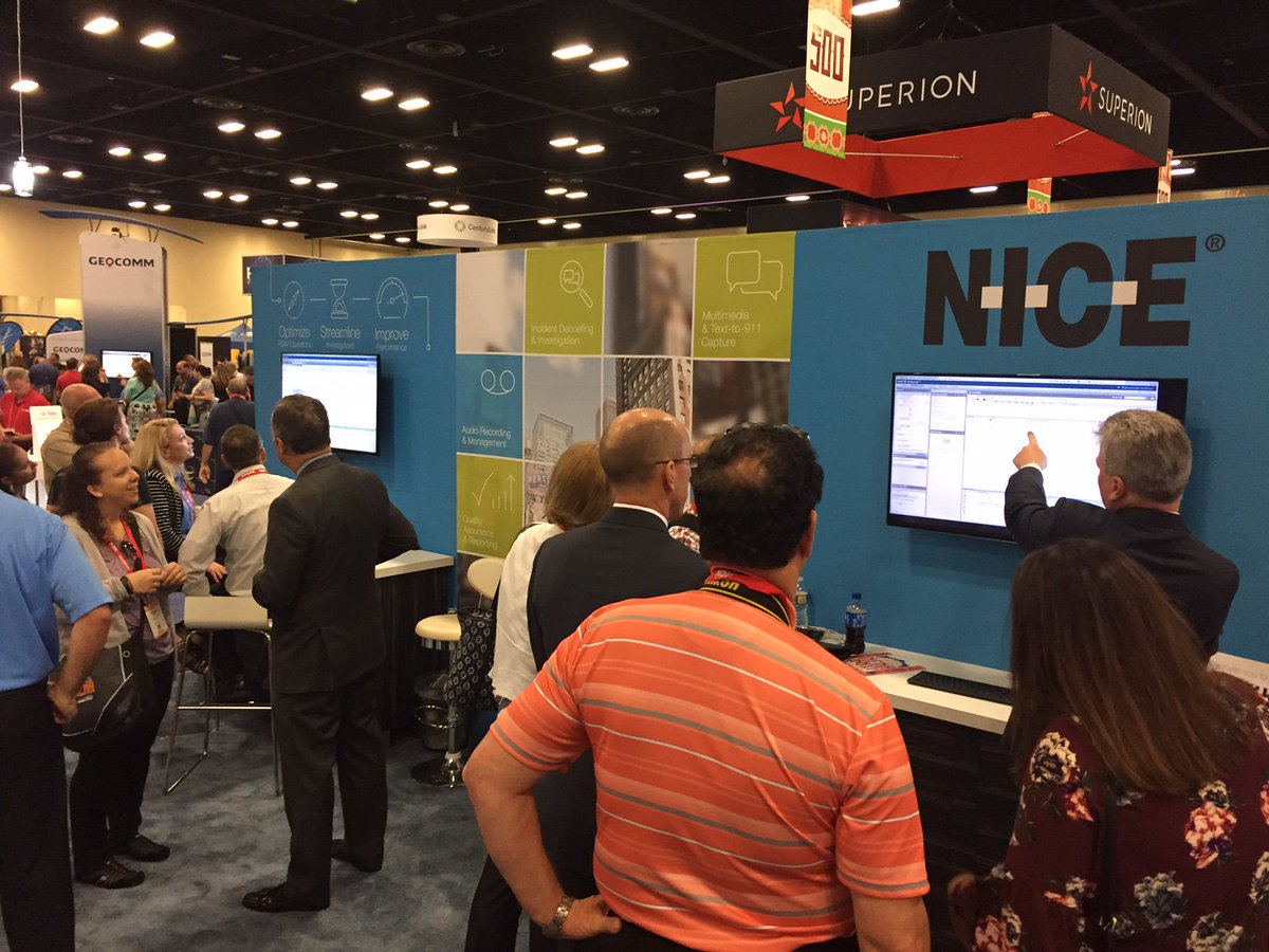 NICE_PublicSafe's tweet image. Wow! Lots of traffic in @NICE_PublicSafe booth today at #NENA2017 - thanks to everyone who dropped by!