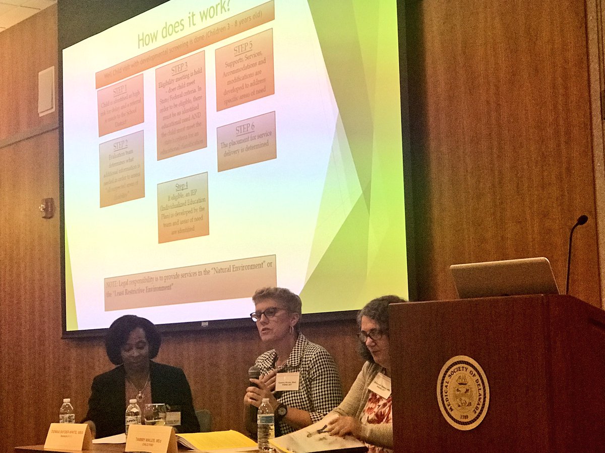 DelawareAAP's tweet photo. Tammy Wales updates attendees about #ChildFind for children 3-8 years! #HelpMeGrow17 #DelawareKids https://t.co/zRDM1acTOW