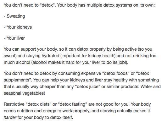 BeatEDs's tweet photo. You do NOT need that detox product. Let your body do it for you. #recovery #selfcare #detox #sweat #hydration #fluids #eatyourveggies https://t.co/TFJGqXwKgP