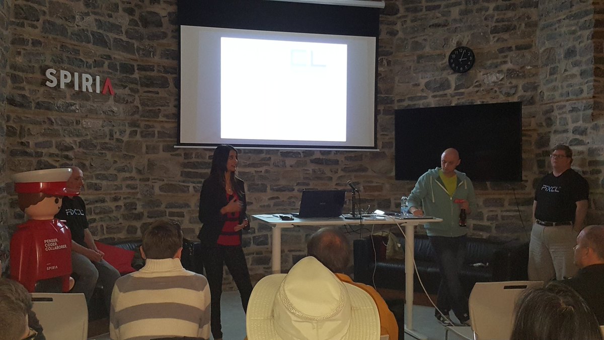 At the quarterly IoT meetup - nice meeting local businesses &amp; getting the chance to present how <a href="/CENGNCanada/">CENGNCanada</a> helps Canadian companies