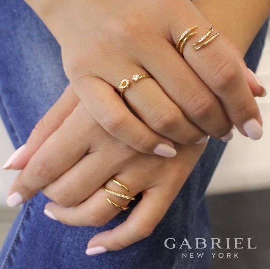 Beautify your everyday look w/ some of our gorgeous and unique rings #GabrielNY #Ring #Stackables #Diamonds Styles LR51267, LR51268, LR51277