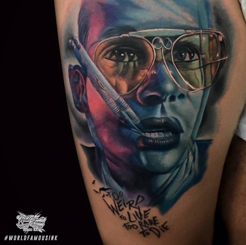 World Famous Ink on Twitter &quot;Trippy RaoulDuke piece done by