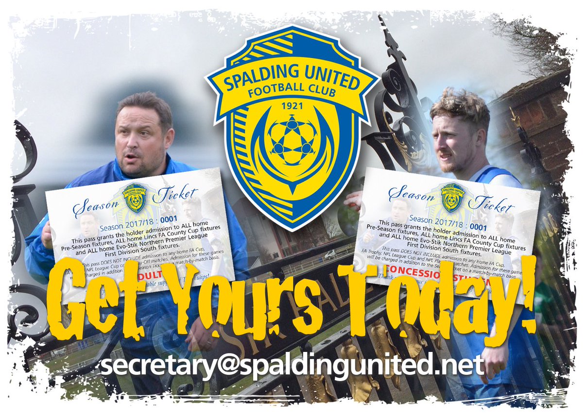 SpaldingUnited's tweet photo. Early-Bird Offer on #TulipsSeasonTickets valid till 1/7/17: Adults £126.00, Conc/Student: £76.50, Youth (12-16): £31.50!... #CrackingValue https://t.co/G8r9NslHcs